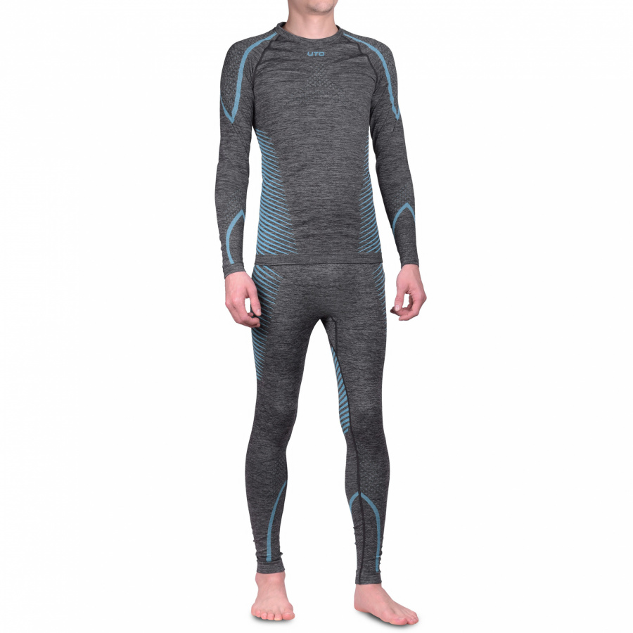 Термобелье комплект UTO Outdoor Sports Without Dyeing 943103 Голубое/Серое L