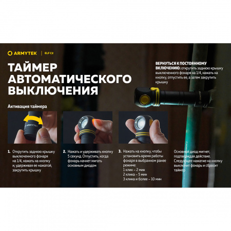 Фонарь Armytek Elf C2 USB-C Теплый