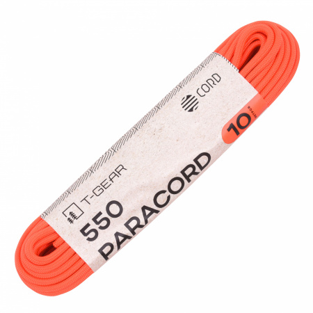 Паракорд 550 T-Gear x CORD nylon 10м (Neon Orange)