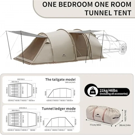 Палатка кемпинговая Naturehike Cloud Vessel Car Tail CNH22ZP013