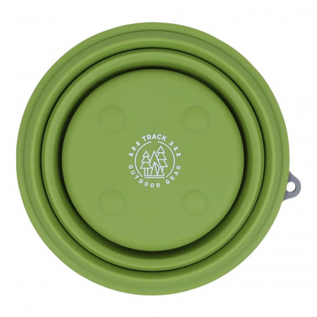 Миска силиконовая с крышкой оливковая 1000 мл. Track