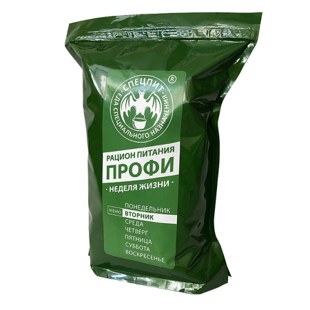 Рацион питания ИРП меню "ВТОРНИК" (Профи) Спецпит