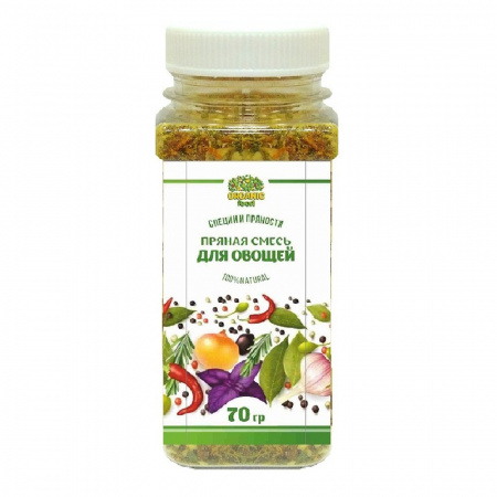 Organic Food Пряная смесь для овощей, 70 гр. ПЭТ