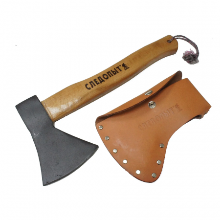 Топор туристический, 370*155*110 мм, 995 гр., в кожаном чехле (Следопыт)