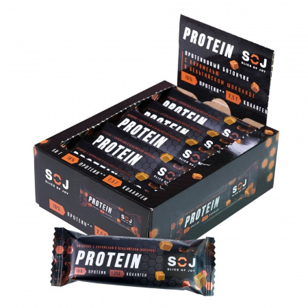 Батончик протеиновый "Protein SOJ" с соленой карамелью 50г