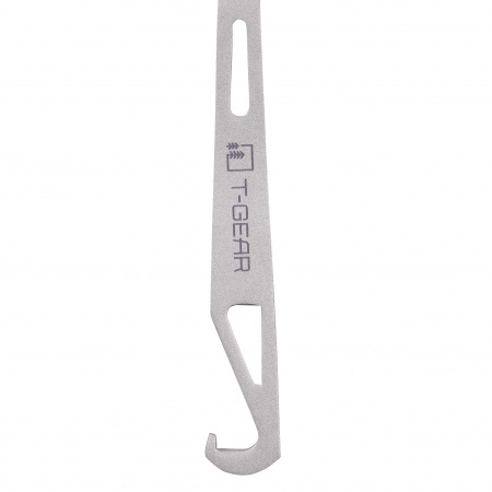 Ложка с крючком титановая T-Gear Titanium Hooked Spoon Polished
