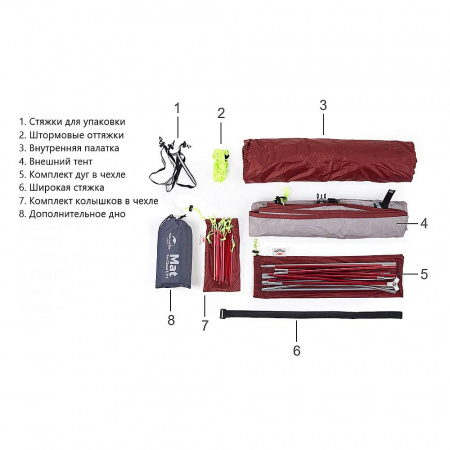 Палатка Naturehike Cloud up 1 210T NH18T010-T с футпринтом