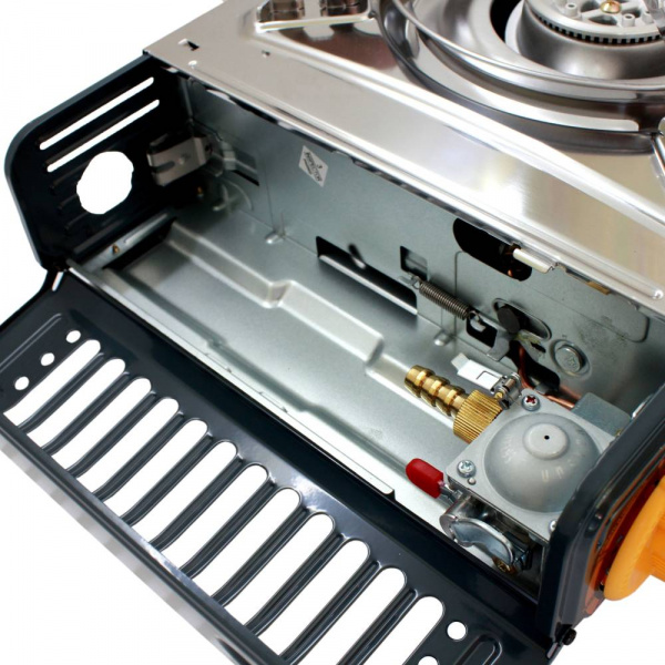 Плита газовая портативная TWIN-HIT (TW-850) - двухконфорочная с переходником, «Tourist»