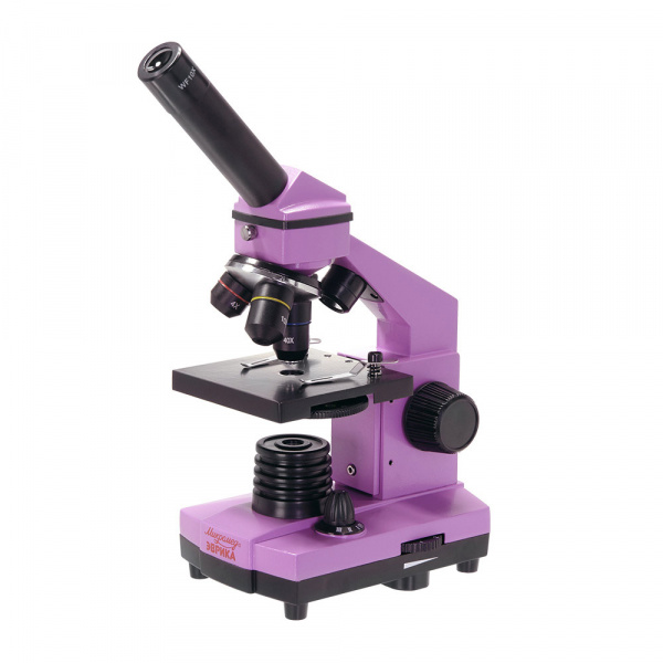 Микроскоп Микромед школьный Эврика 40х-400х в кейсе (аметист)