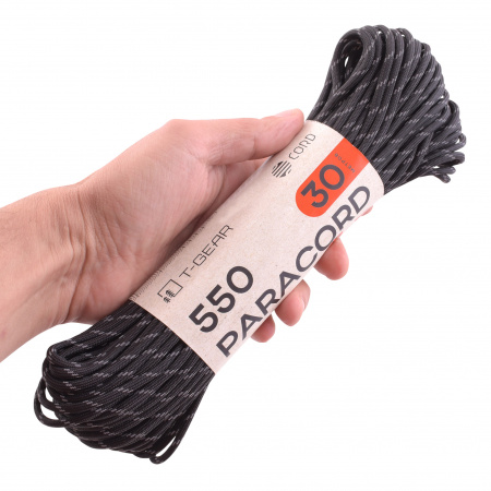 Паракорд 550 T-Gear x CORD nylon 30м световозвращающий