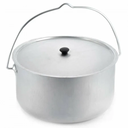 Котелок костровой цилиндрический 4,5 л, алюм.(Следопыт)
