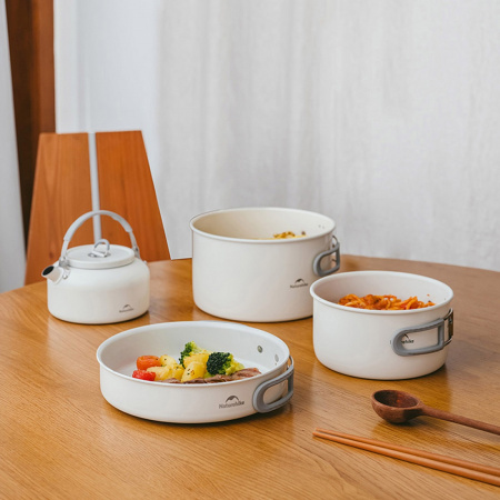 Набор посуды Naturehike Ceramic Non-Stick Pot Set CNK2450CF013 2 кастрюли, сковородка