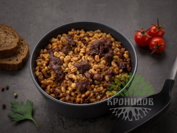 Готовое блюдо "Говядина с перловочкой " 250 г. (Кронидов)
