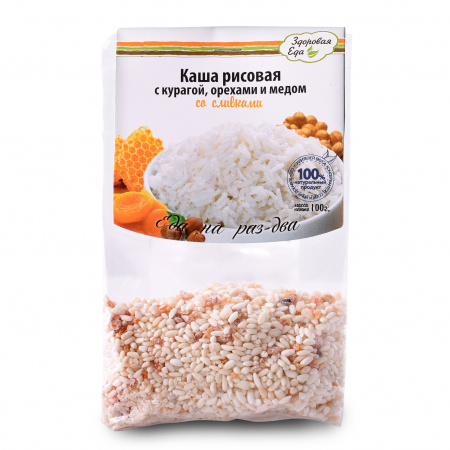Каша рисовая с курагой и орехами 100 г (Здоровая Еда)