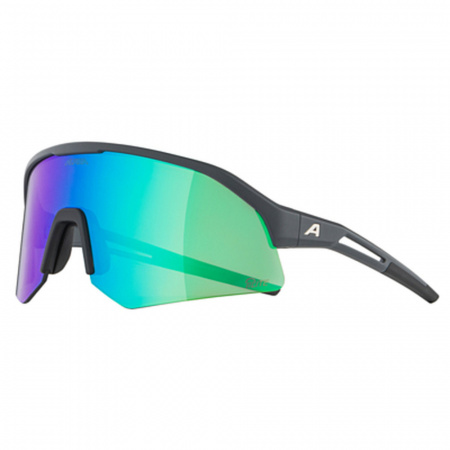 Очки солнцезащитные ALPINA Sonic HR Q-Lite Midnight-Grey Matt/Green Mirror Cat.2
