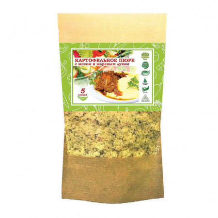 Organic Food Картофельное пюре с мясом, жареным луком и сливками, 60 гр