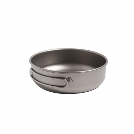 Миска с ручками титановая GORAA TITANIUM SINGLE-WALL BOWL WITH FOLDING HANDLE 600мл.
