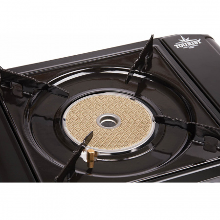 Плита газовая портативная KERAMIK GURU PLUS (TS-201) - с керамической конфоркой и переходником на бы