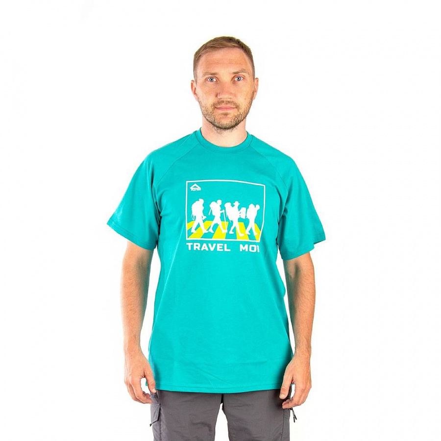 Футболка PAYER Travel Mob (Трэвел моб)(хлопок, тиффани) (р-р M) (Novatex)