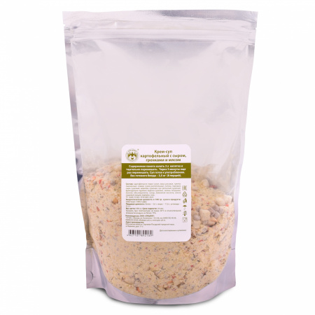 Крем-суп Картофельный с сыром, гренками и мясом 500г, СПЕЦПИТ