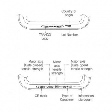 TRANGO карабин без муфты прямая защёлка Toma St