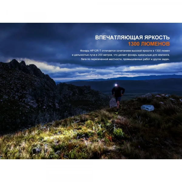 Фонарь налобный Fenix HP12R-T 1300 люмен