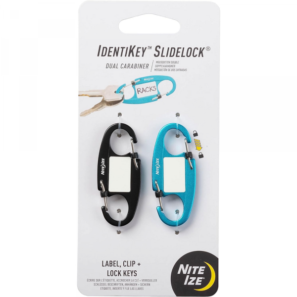 Брелок для ключей NiteIze IdentiKey SlideLock Dual Carabiner 2pk