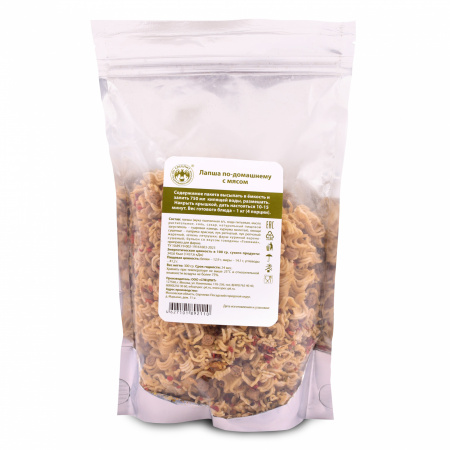 Лапша по-домашнему с мясом 300г, СПЕЦПИТ.