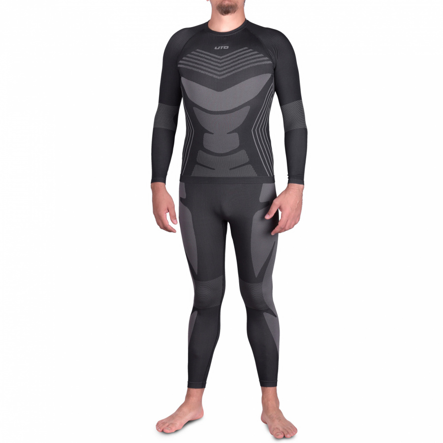 Термобелье UTO комплект Sports Armor ThermoLite Nilit 923102 Black/Grey L