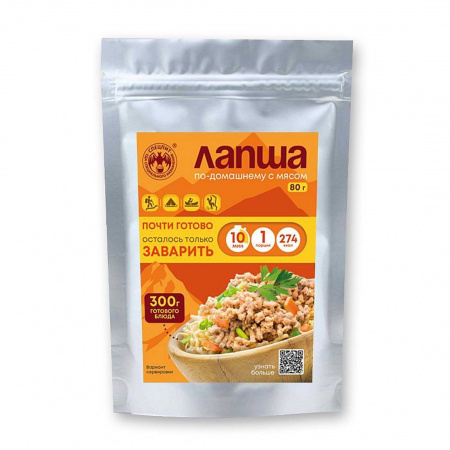 Лапша по-домашнему с мясом 80 г, СПЕЦПИТ Лапша по-домашнему с мясом 80 г, СПЕЦПИТ