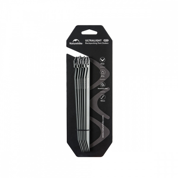 Колышки Naturehike Lightweight Pegs CNK2650PJ014 V-образные 6 шт 18 см