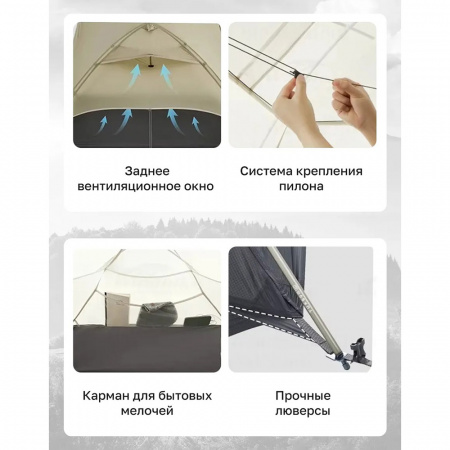 Палатка Naturehike Mongar UL 1 15D CNK2550WS016