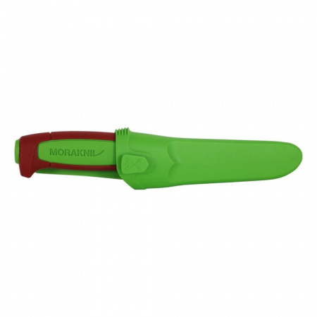 Нож Morakniv Basic 511 лимитированный 2024 углер. сталь, пласт. ручка (терракотовая) зеленая вставка