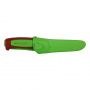 Нож Morakniv Basic 511 лимитированный 2024 углер. сталь, пласт. ручка (терракотовая) зеленая вставка