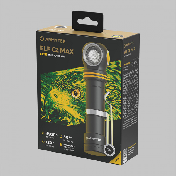 Фонарь Armytek Elf C2 Max USB-C Белый