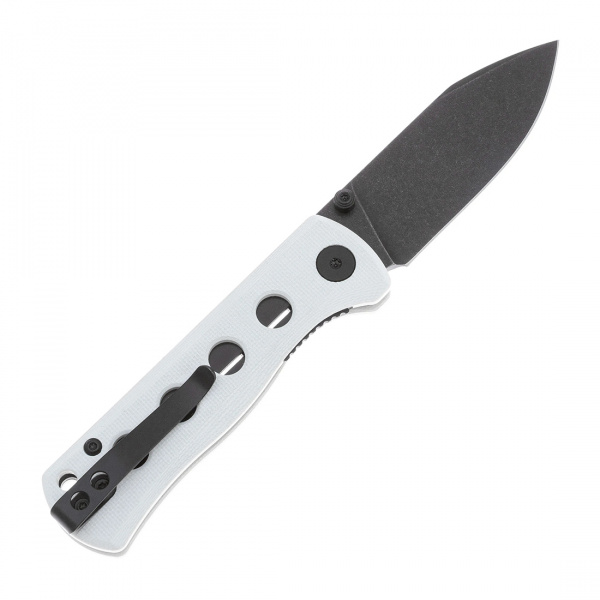 QS150-G2 Canary folder - нож складной, рук-ть, белый G10, черн. клинок 14C28N