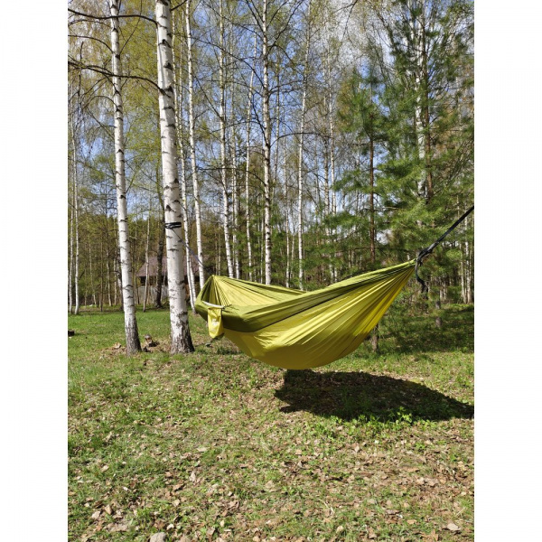 Гамак туристический двухместный Mormus Equip Ultralight Hammock олива/недоспелый зеленый