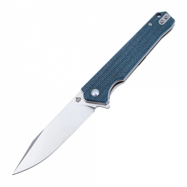 QS111-H1 Mamba V2 - нож складной, рукоять синяя микарта, клинок D2