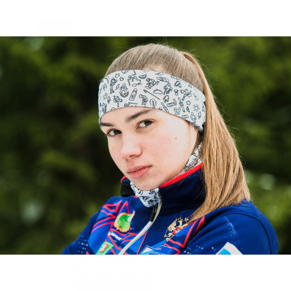 Бафф Wonder Trail Print White
