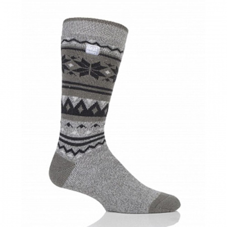 Термоноски мужские LITE, серый / светло-серый с узором (39-45)
