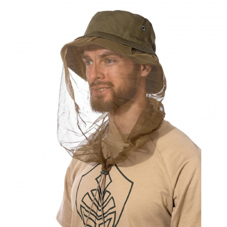 Панама с сеткой смесовая, олива (Novatex)