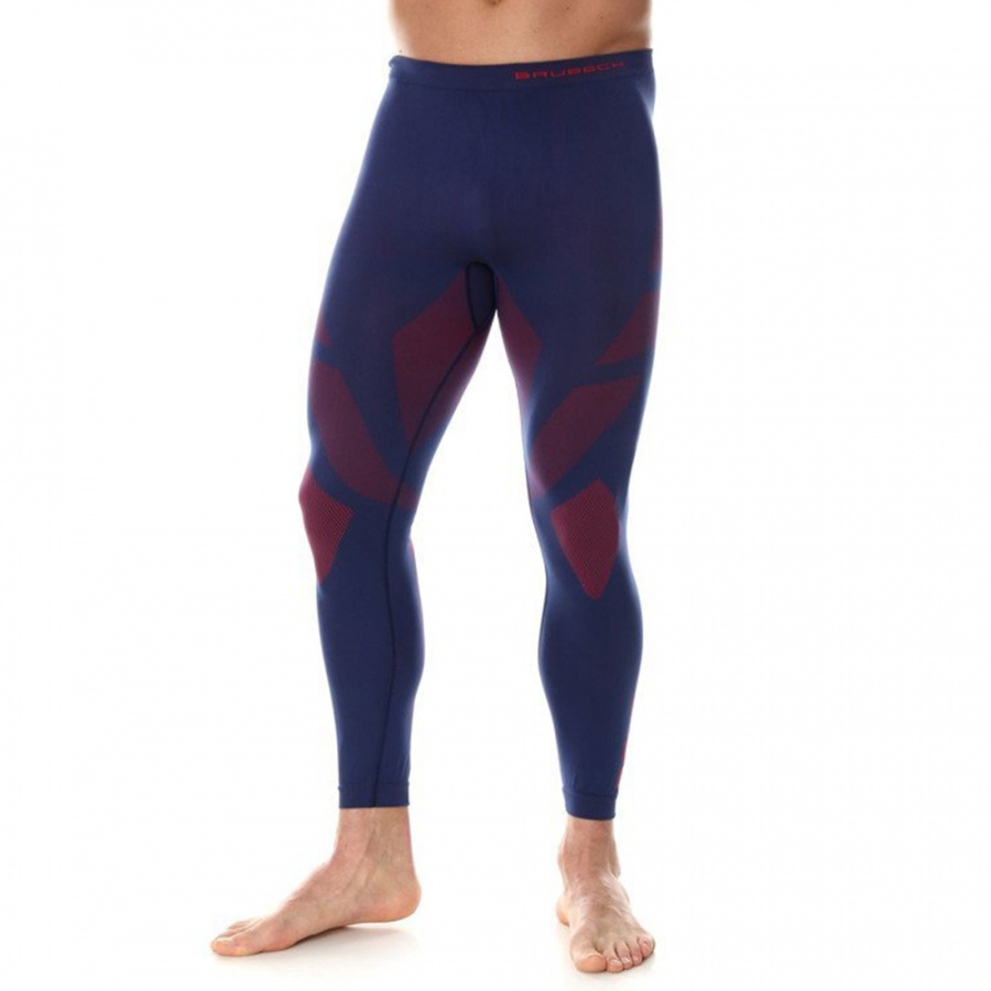 Термобелье мужское Brubeck кальсоны зональные DRY красно-синие L