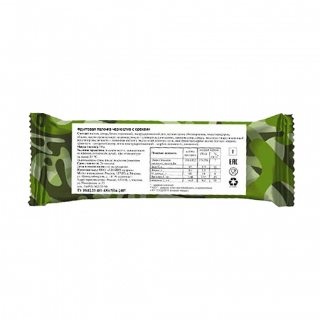 Концентрат пищевой. Фруктовая палочка Чернослив с орехами 50г, Леовит