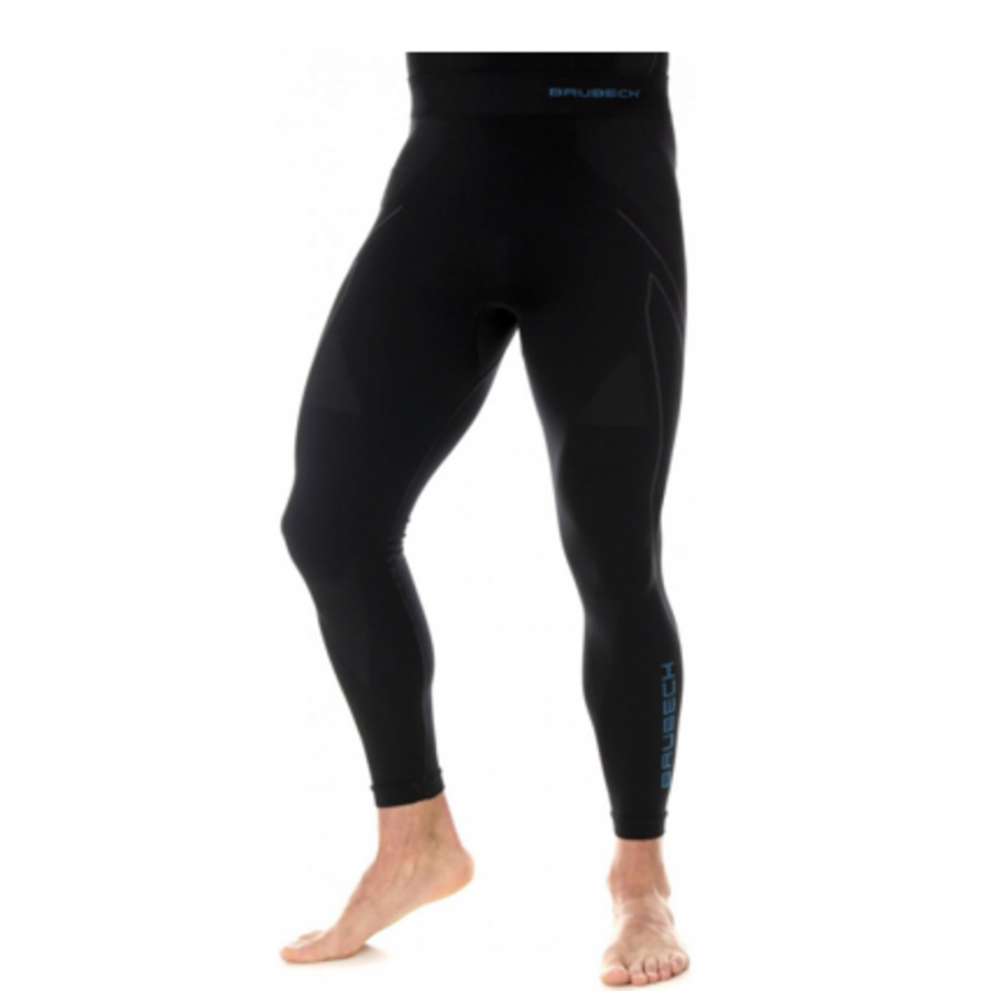 Термобелье мужское Brubeck кальсоны THERMO NILIT HEAT черные/голубые XL