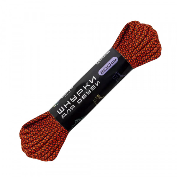 Шнурки из паракорда 200см (Neon Orange Snake)