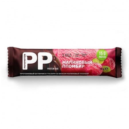 Протеиновый батончик в глазури со вкусом малиновый пломбир