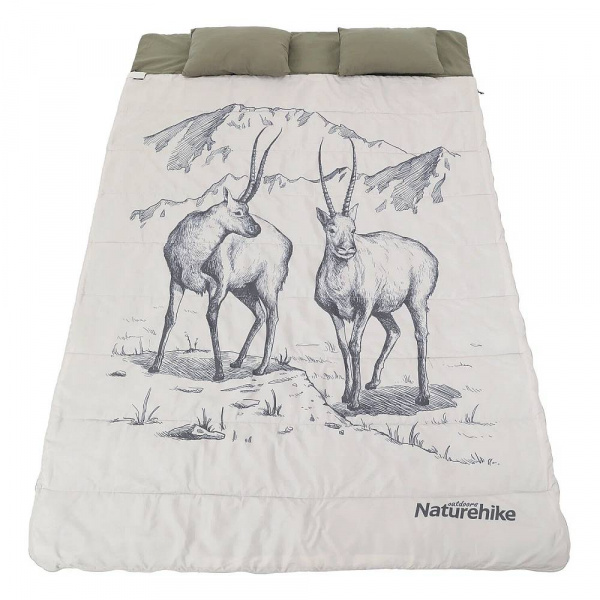 Спальный мешок Naturehike двухместный с подушкой NH21MSD06