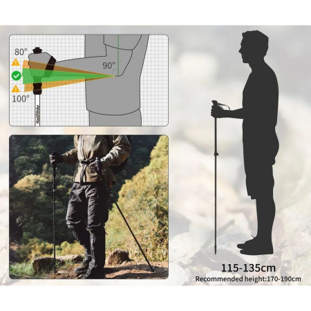 Треккинговая палка Naturehike Gale Pro CNK2450DS013 (1шт)