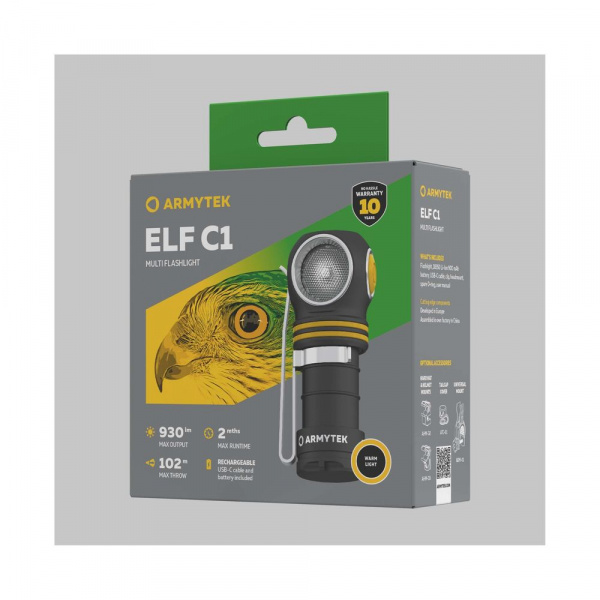 Фонарь Armytek Elf C1 USB-C Теплый