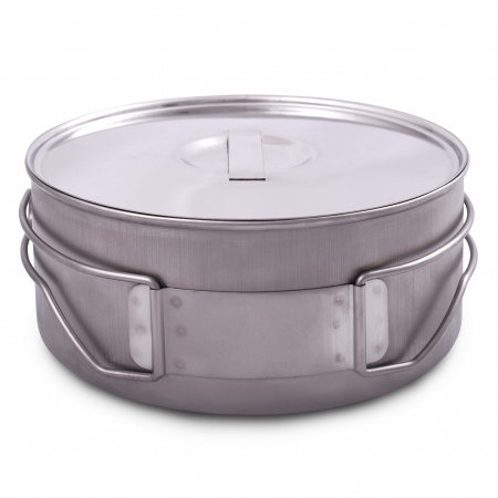 Набор круглых котелков (1,2;1,0;0,8 л) Три друга и подруга нерж.сталь с раскл. ручк. (Роза ветров)